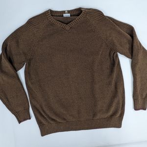 Columbia Brown knit sweater Men's XL [160 ]